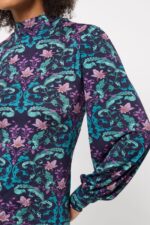 High Neck Mirror Print Jersey Top - Image 2