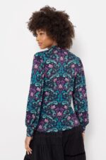High Neck Mirror Print Jersey Top - Image 3