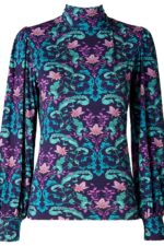 High Neck Mirror Print Jersey Top - Image 4