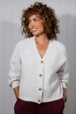 Lana Wool Knit Button Up Cardigan - Image 2