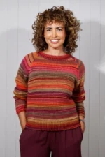 Lana Wool Striped Tie Dye Jumper