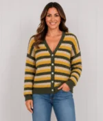 Multi Stripe Woollen Cardigan - Image 2