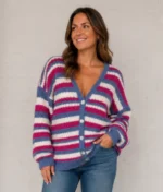 Multi Stripe Woollen Cardigan