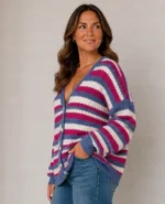 Multi Stripe Woollen Cardigan - Image 4