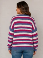 Multi Stripe Woollen Cardigan - Image 3
