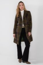 Tessa Asymmetric Check Coat - Image 2