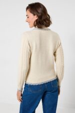 Tiah Collared Cable Knit Cardigan - Image 3