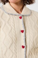 Tiah Collared Cable Knit Cardigan - Image 2