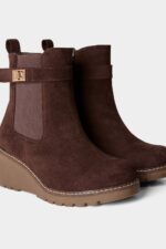 Willow Cosy Wedge Ankle Boots - Image 3