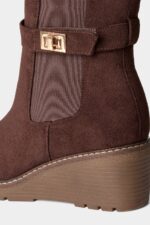 Willow Cosy Wedge Ankle Boots - Image 5